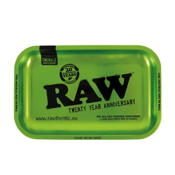 RAW - Vassoio in metallo verde smeraldo 20° anniversario