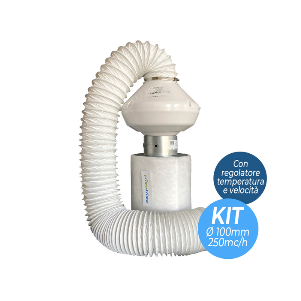 Kit di aspirazione e filtraggio 100UN Ø100 mm 250 m3/h