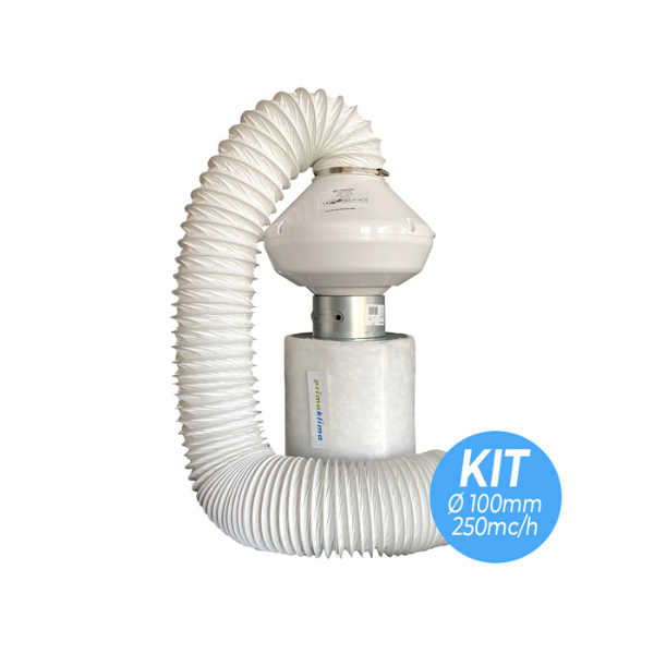 Kit di aspirazione e filtraggio 100 Ø100 mm 250 m3/h