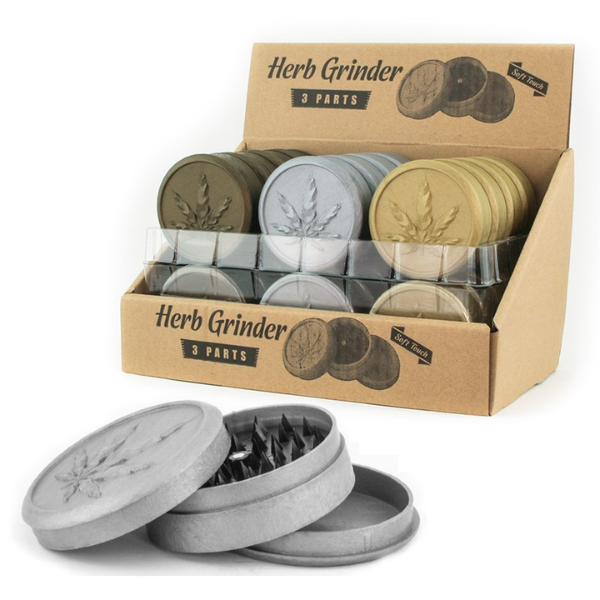 GRINDER PLASTICA FOGLIA IN RILIEVO 70MM 3 PARTI